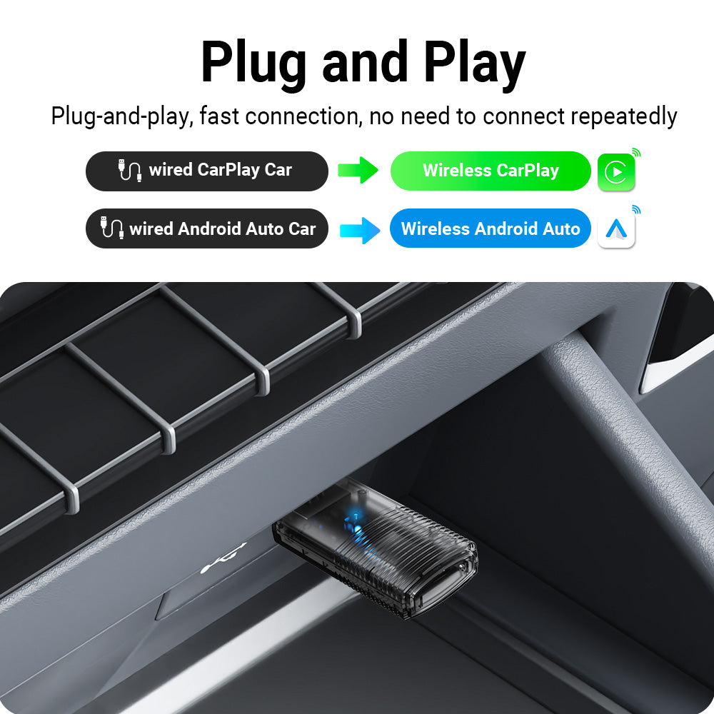 Mini Wireless CarPlay/Android Auto Adapter