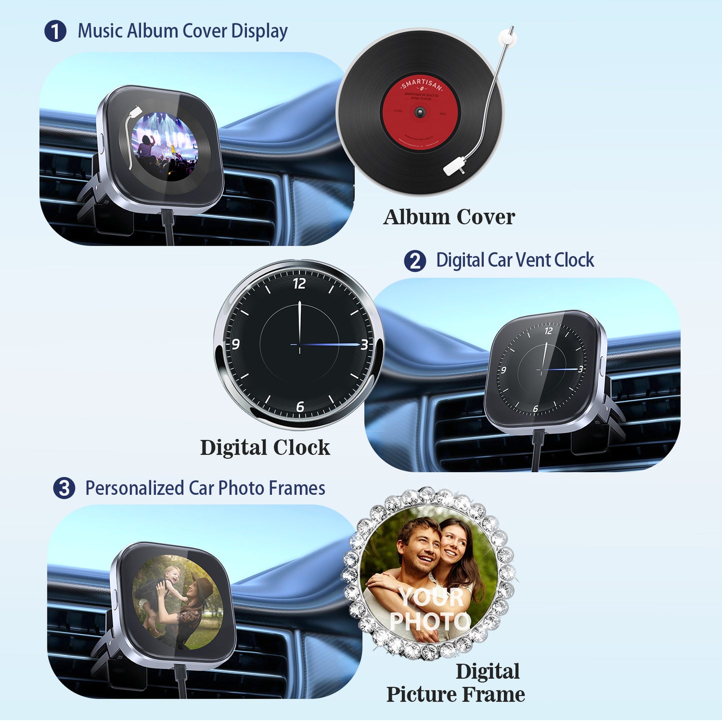 CarPlayClip - Wireless Carplay Adapter With Multi Functional Screen